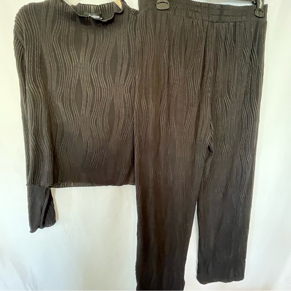 Pants - Elegant Black Women's Pants & Top Set